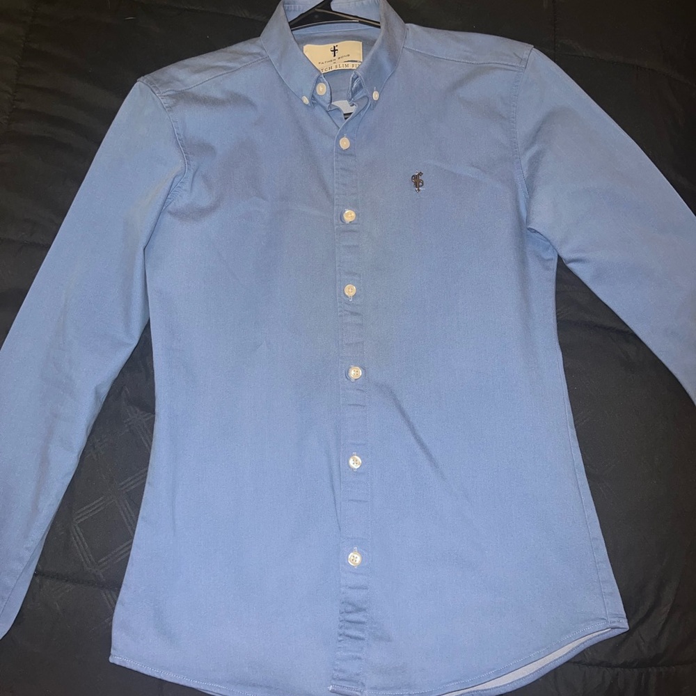 Men’s Father & Sons Blue Long Sleeve Shirt - Size Small